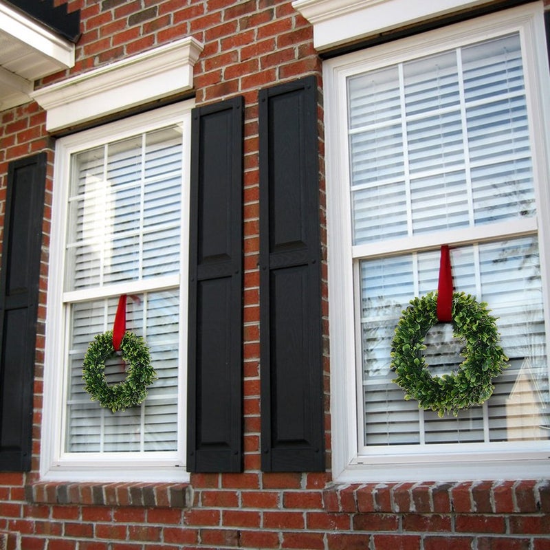Lvydec 15" Boxwood Wreath - Artificial Green Leaves Wreath for Front Door, Wall, Window & Party Decor - Image 3